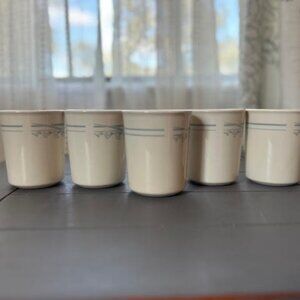 Vintage Corelle Blue Lily Coffee Cups 8oz Set of 6